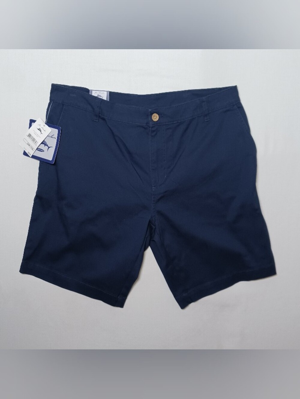Joe Marlin Mens Relaxed Fit Chino Shorts 34 Navy Blue 9.5" Inseam NWT